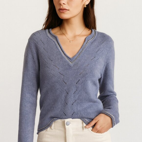 Patagonia Lavender Purple Wool Knit  V-Neck Soft Casual Cozy Sweater Size XS - Picture 2 of 12